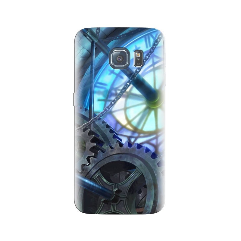Husa Samsung S6 Edge Blue Steampunk Mechanics