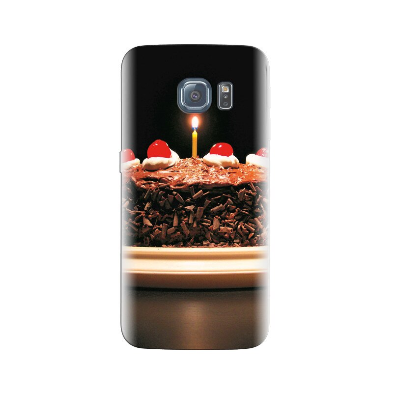 Husa Samsung S7 Edge Chocolate Cake With Lighting Candle