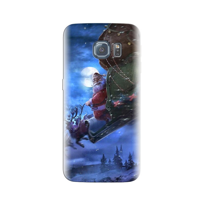 Husa Samsung S7 Edge Christmas Santa Claus Sledge Illustration