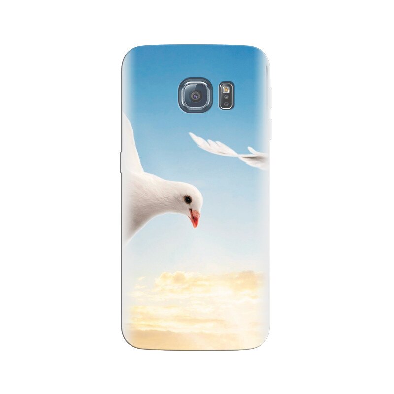 Husa Samsung S6 Edge Cute And Beautiful White Dove Fly High In Sky