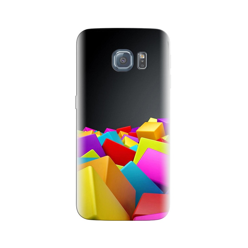 Husa Samsung S6 Edge Colorful Rubik Cubes