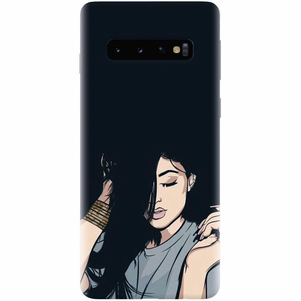Husa silicon pentru Samsung Galaxy S10 Plus, Simple Girl