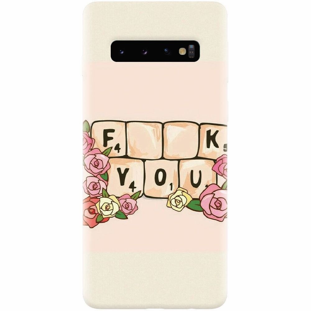 Husa silicon pentru Samsung Galaxy S10 Plus, Scrabble