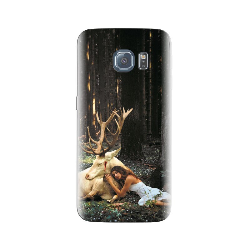 Husa Samsung S6 Girl Alone With Deer Sad