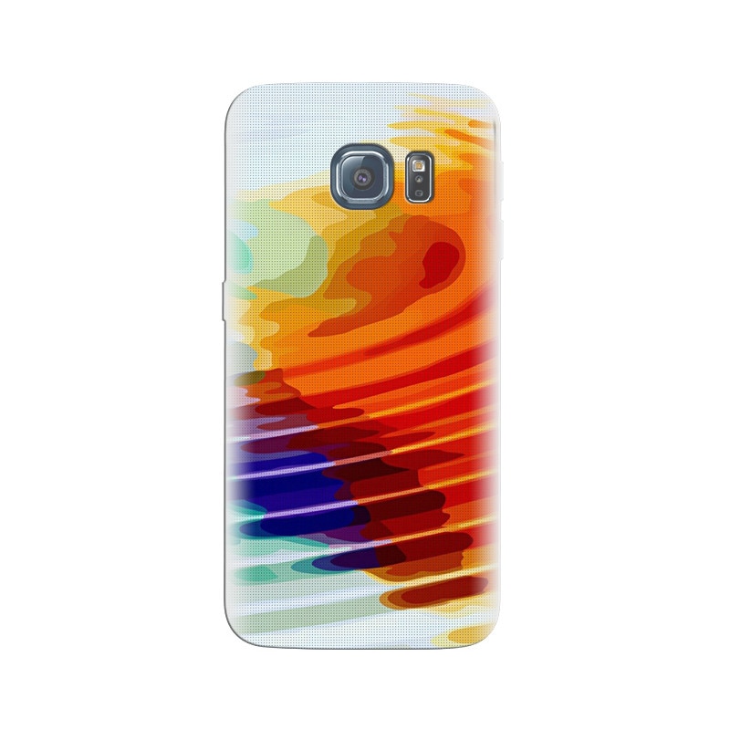 Husa Samsung S6 Edge Galaxy Note 3 Stock Watercolor Orange Paint Ripples