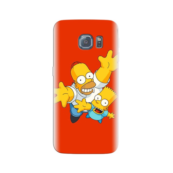 Силиконов калъф, съвместим с Samsung Galaxy S7 Edge - модел Homer And Bart