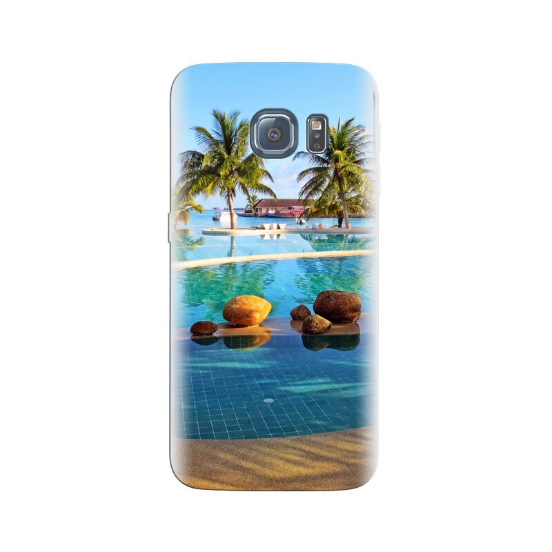 Husa Samsung S6 Holiday Inn Maldives Resort Pool Palm Trees