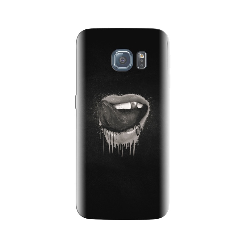 Husa Samsung S6 Hot Lips With Black Background Hd Images