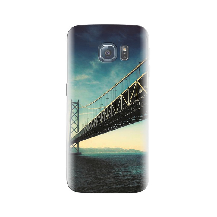 Силиконов калъф, съвместим с модел Samsung Galaxy S6 Edge - Large High Quality Bridge Architectures