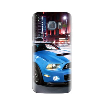 Husa Samsung S6 Light Blued Shelby Sport Car Husa Samsung S6 Light Blued Shelby Sport Car