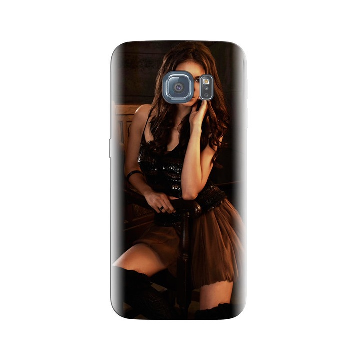 Husa din silicon compatibila cu Samsung Galaxy S6 Edge - model Nina Dobrev