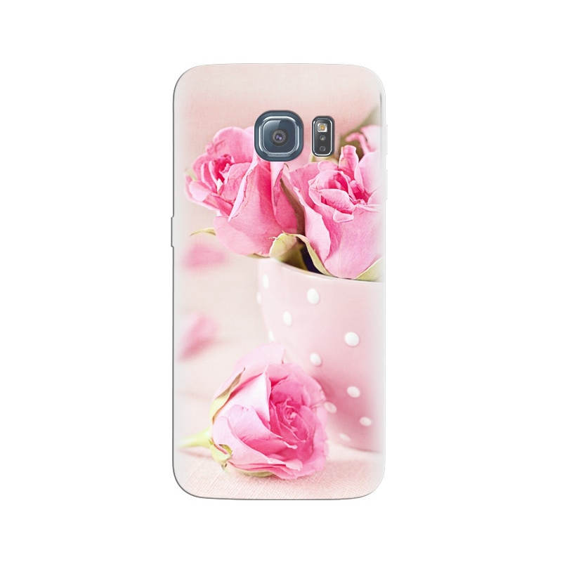 Husa Samsung S6 Pink Roses Cup Bouquet