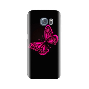 Husa Samsung S6 Pink Butterfly 001 Husa Samsung S6 Pink Butterfly 001