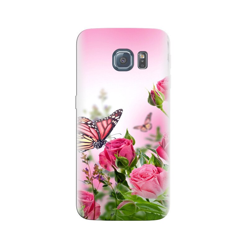 Husa Samsung S7 Edge Pink Butterfly 004