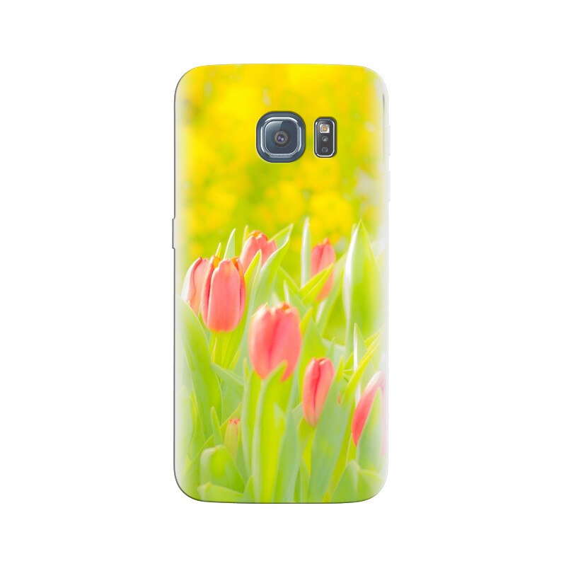 Husa Samsung S7 Edge Pink Tulips Green Field Macro