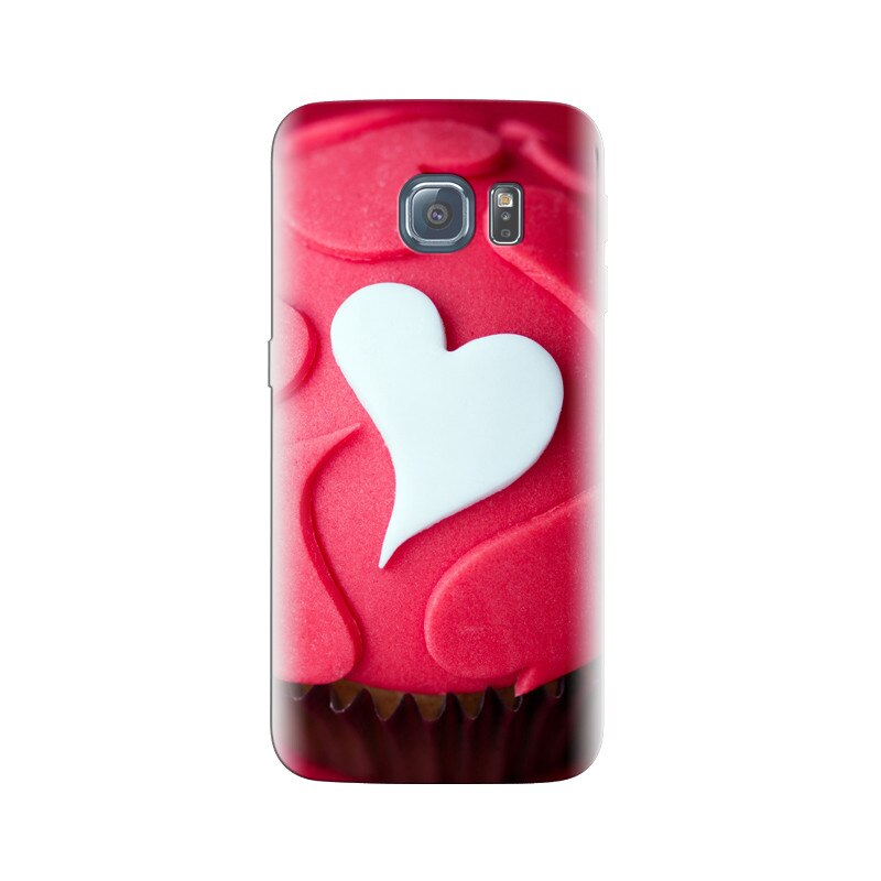 Husa Samsung S6 Pink Cupcake White Heart Valentines Day