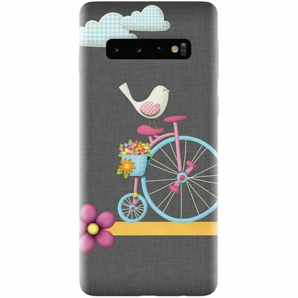 Husa silicon pentru Samsung Galaxy S10, Bird