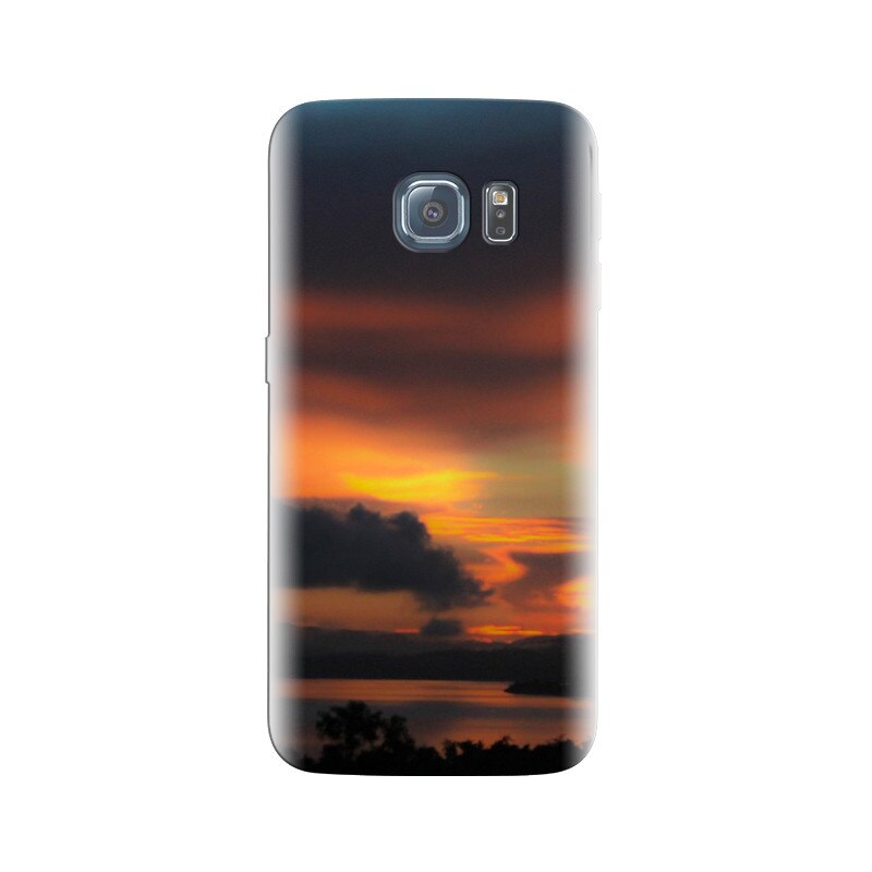 Husa Samsung S7 Red Sunset Over Lake