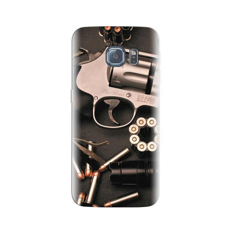 Husa Samsung S6 Pro Series Revolver And Bullets Of Military