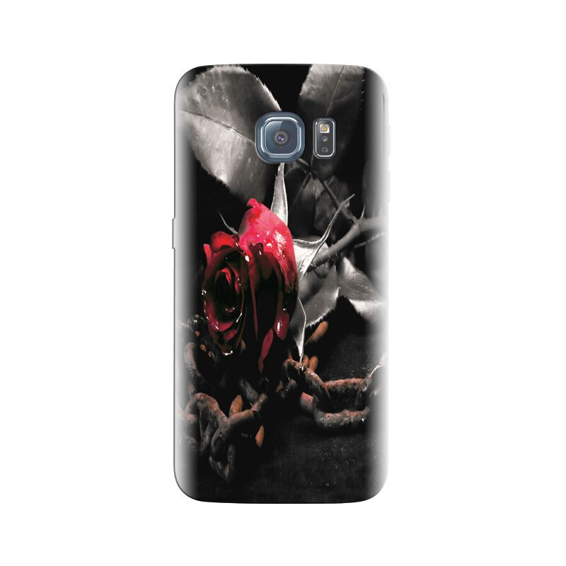 Husa Samsung S7 Red Rose In Black And White