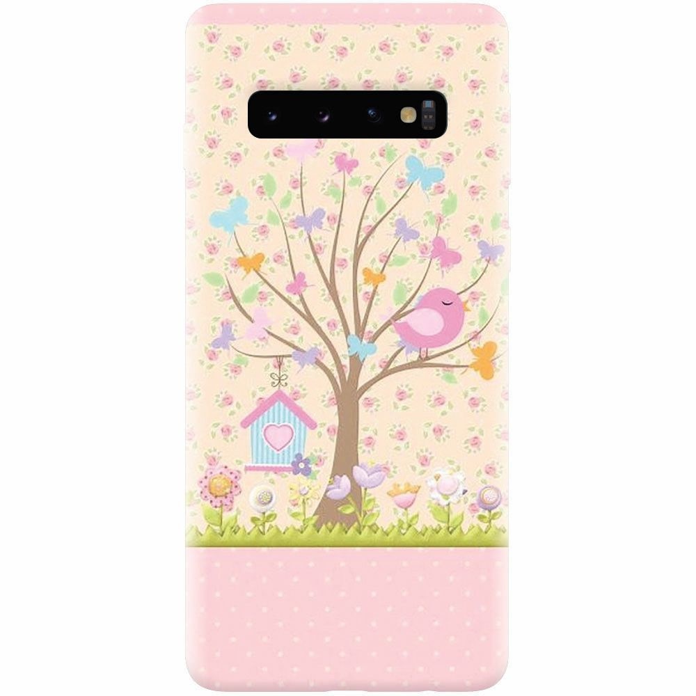 Husa silicon pentru Samsung Galaxy S10 Plus, Cute Birdhouse