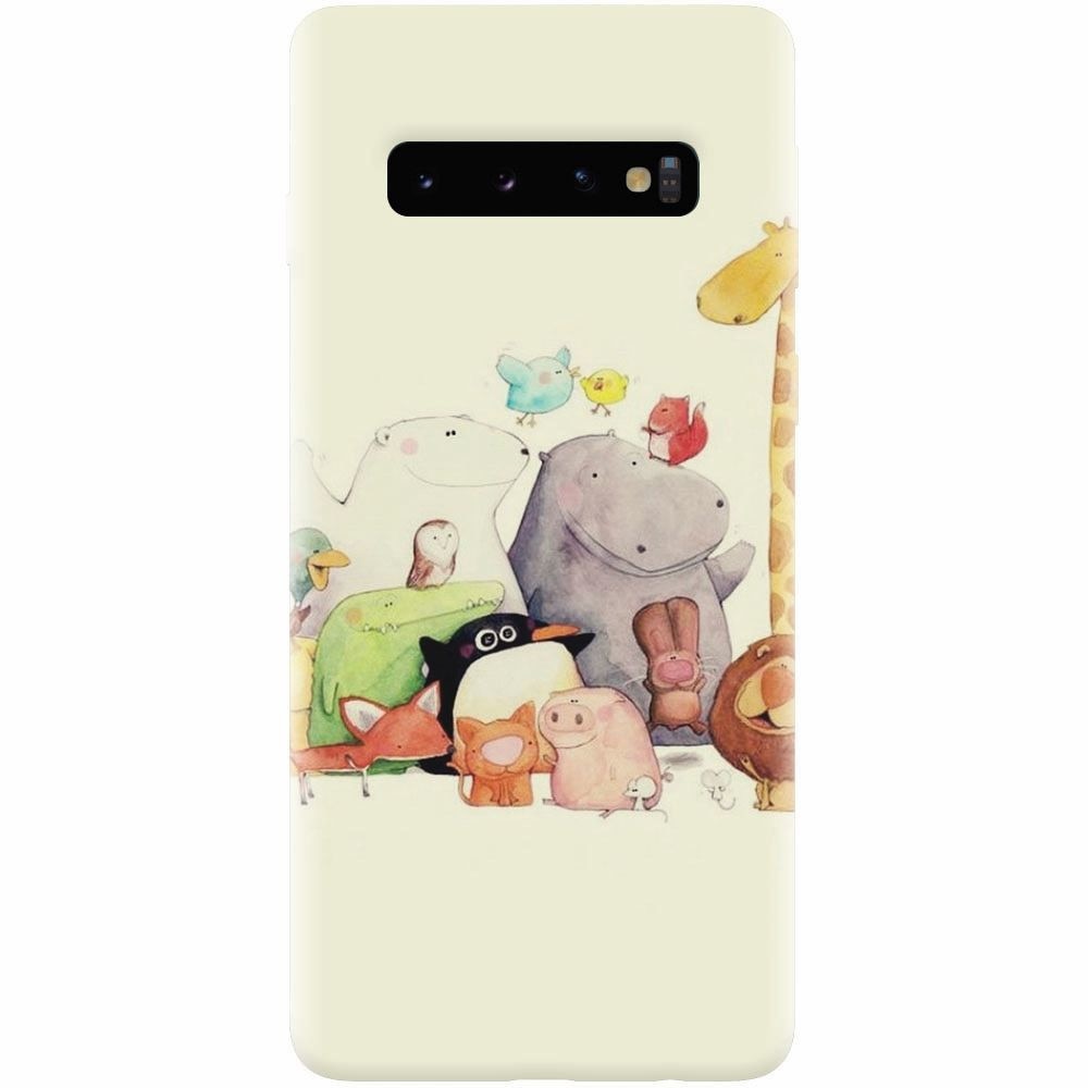 Husa silicon pentru Samsung Galaxy S10 Plus, Cute Cartoon Animals