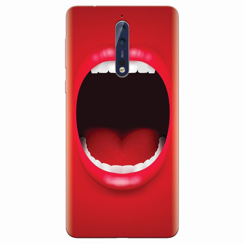 Husa silicon pentru Nokia 8, Big Mouth