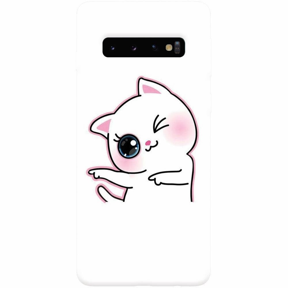 Husa silicon pentru Samsung Galaxy S10 Plus, Cute Kitty
