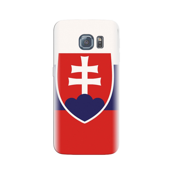 Husa din silicon compatibila cu Samsung Galaxy S7 Edge - model Slovakia Flag