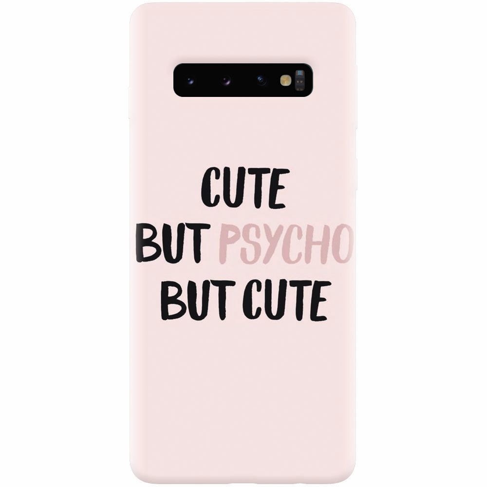 Husa silicon pentru Samsung Galaxy S10 Plus, Cute But Psycho