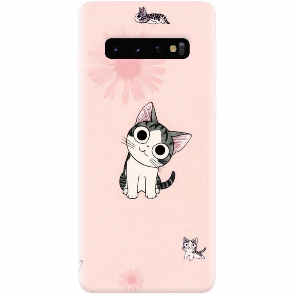 Husa silicon pentru Samsung Galaxy S10 Plus, Cute Cat