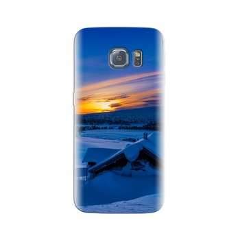 Husa Samsung S7 Snow Cottage Sunsetest Husa Samsung S7 Snow Cottage Sunsetest