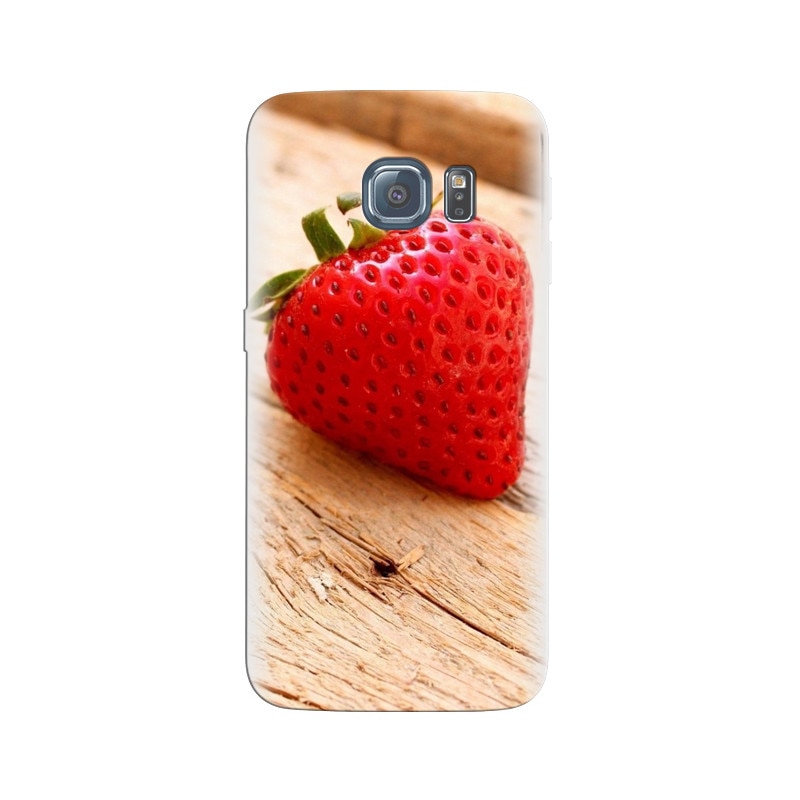 Husa Samsung S7 Strawberry Close Up Wood
