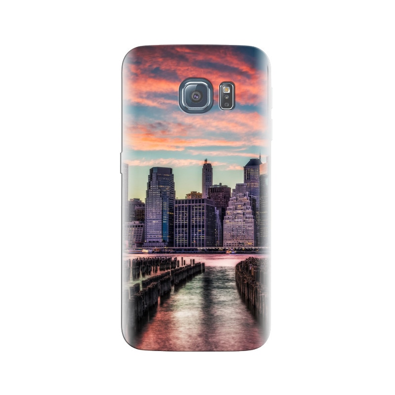 Husa Samsung S7 Edge Sunset Light Over City Shades Of Purple