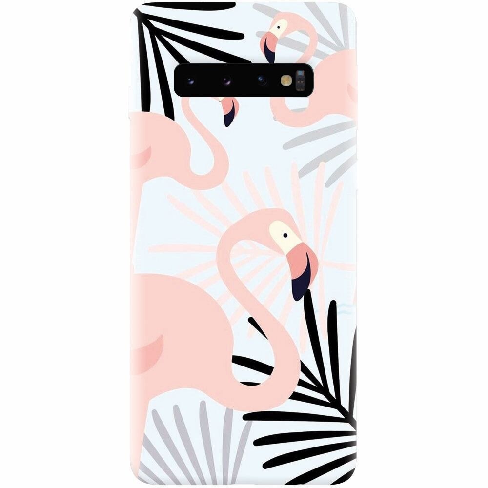 Husa silicon pentru Samsung Galaxy S10 Plus, Flamingo