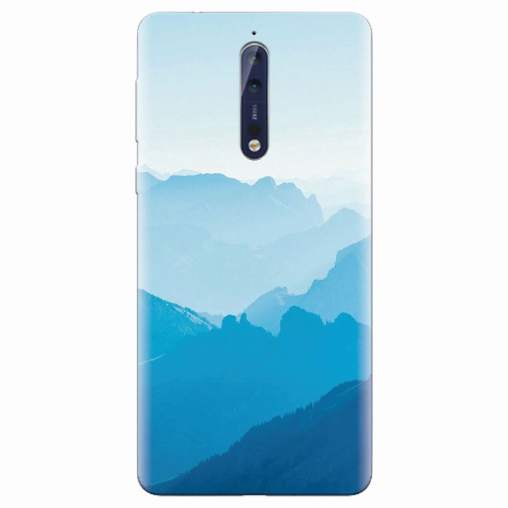 Силиконов кейс за Nokia 8, Blue Mountain Crests