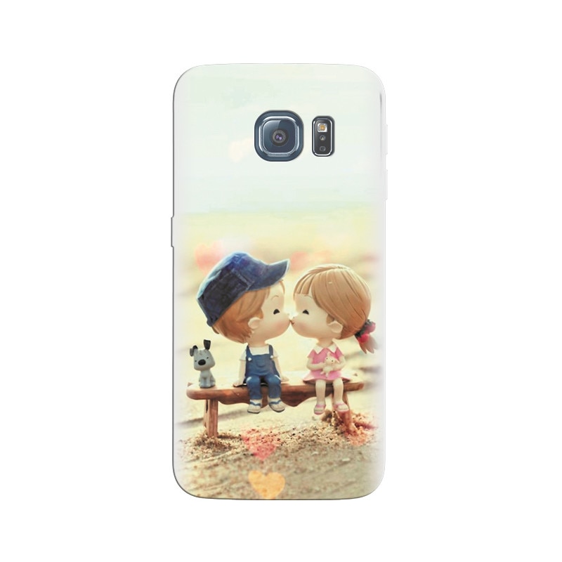 Husa Samsung S7 Two Lovely Couple Cartoon Wallpaprs
