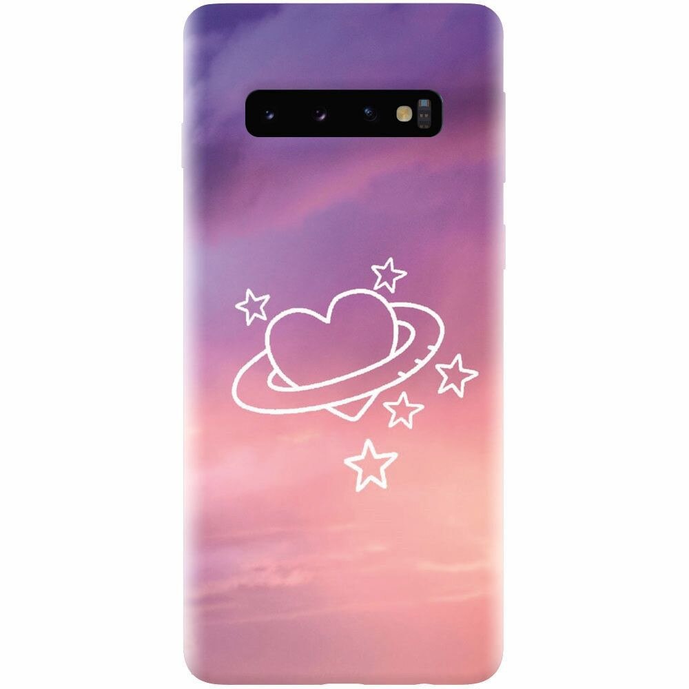 Husa silicon pentru Samsung Galaxy S10 Plus, Galaxy Heart
