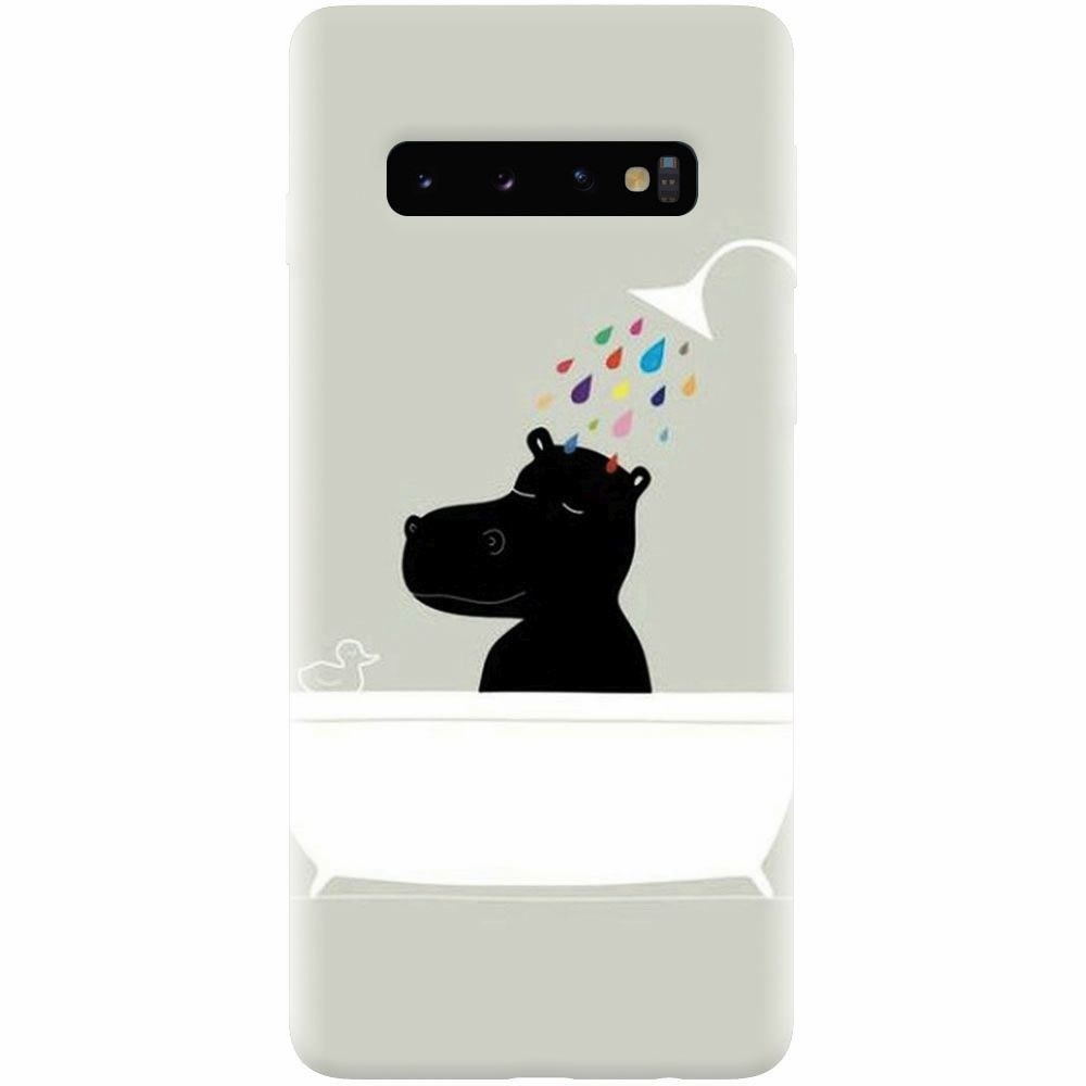 Husa silicon pentru Samsung Galaxy S10 Plus, Hippo Bath