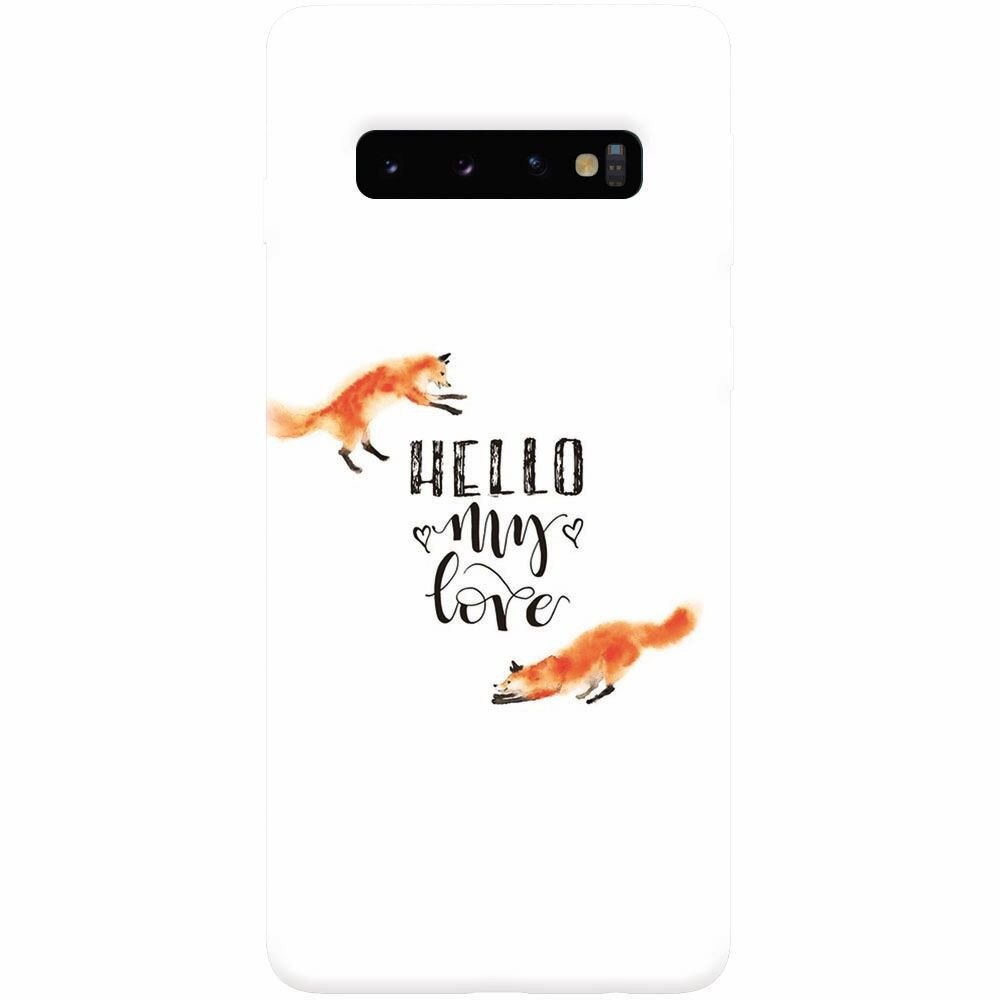 Husa silicon pentru Samsung Galaxy S10 Plus, Hello My Love