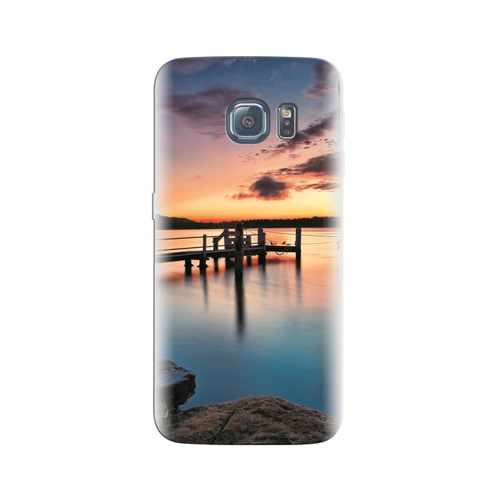 Husa din silicon compatibila cu Samsung Galaxy S6 Edge - model Unseen Wonderful Beach Hq Pictures