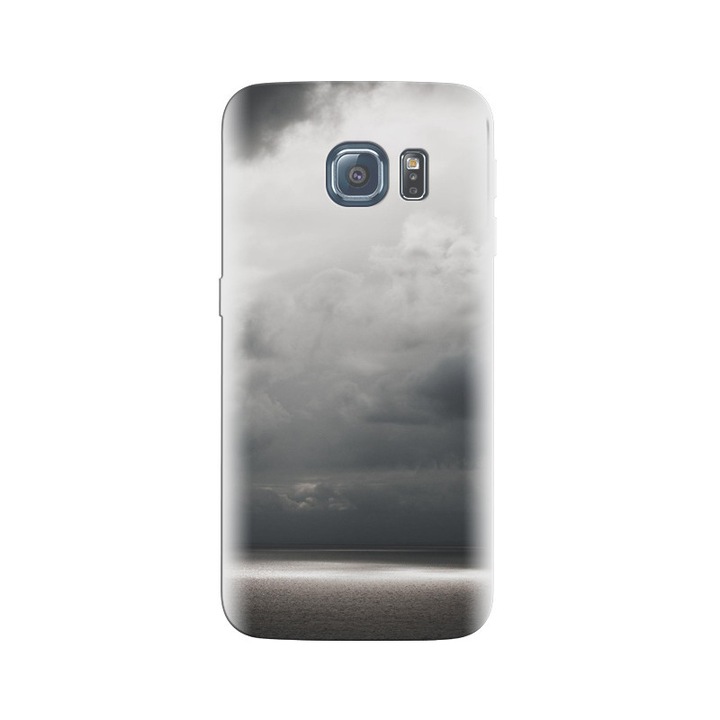 Силиконов кейс, съвместим с модел Samsung Galaxy S7 Edge - Water Clouds Grey