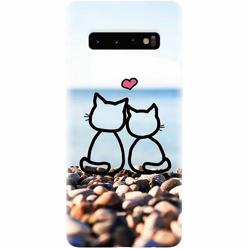 Husa silicon pentru Samsung Galaxy S10 Plus, In Love Cats