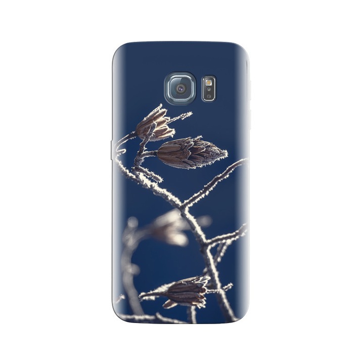 Husa din silicon compatibila cu Samsung Galaxy S6 Edge - model Winter Night