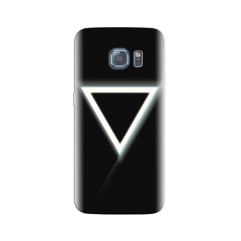Husa Samsung S6 Edge White Triangle With Black Background