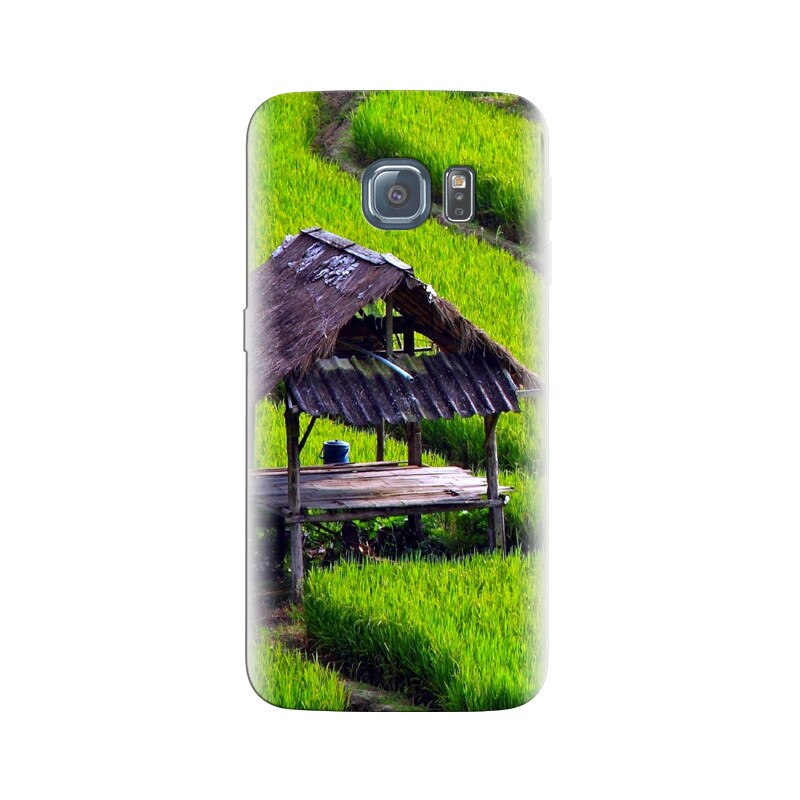 Husa Samsung S6 Wood Platform Green Field