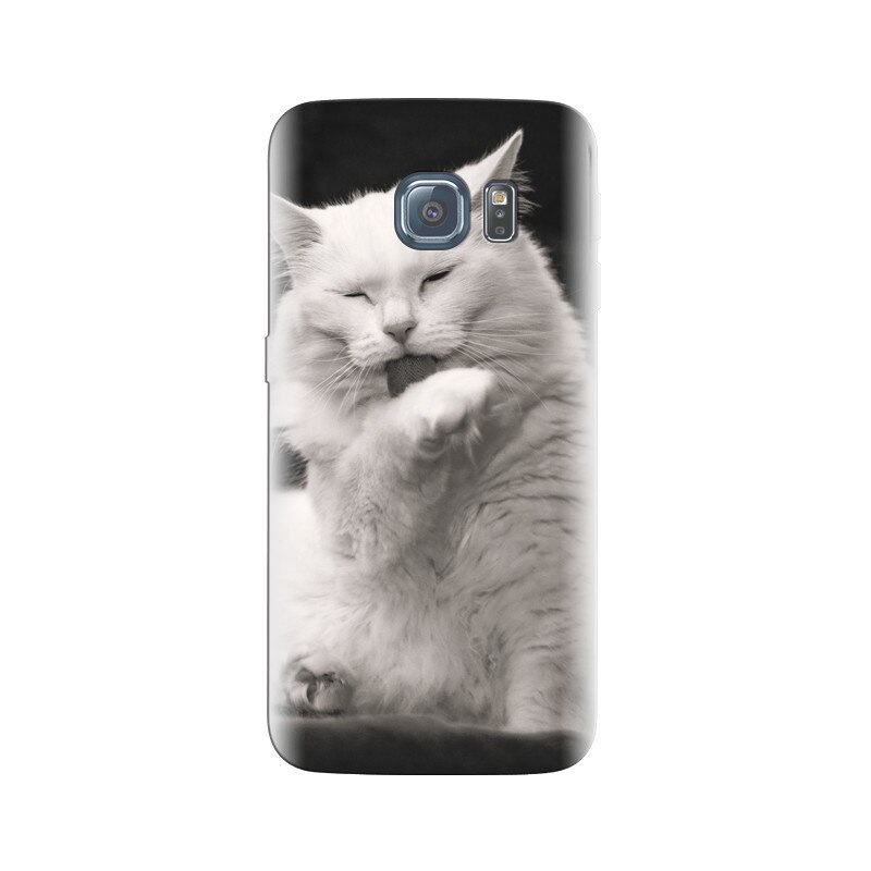 Husa Samsung S7 White And Beautiful Animal Cat Good