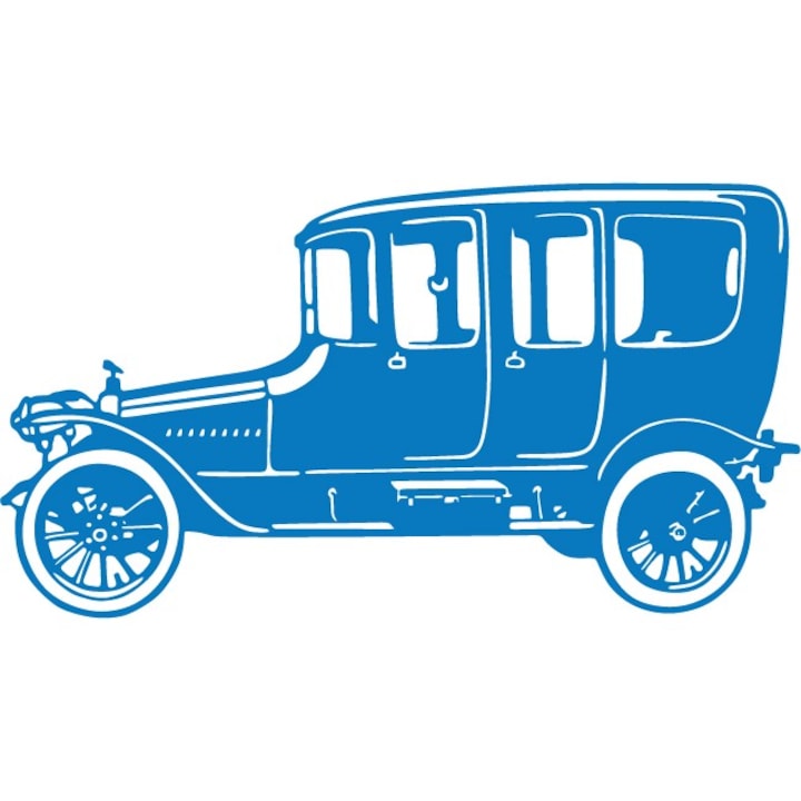 Stílusos autó - Dekoratív matrica - Kék - 113 x 62 cm