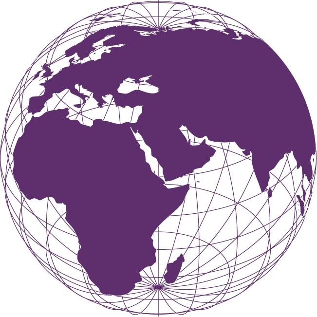 Earth - Sticker Decorativ - Indigo - 110 x 110 cm