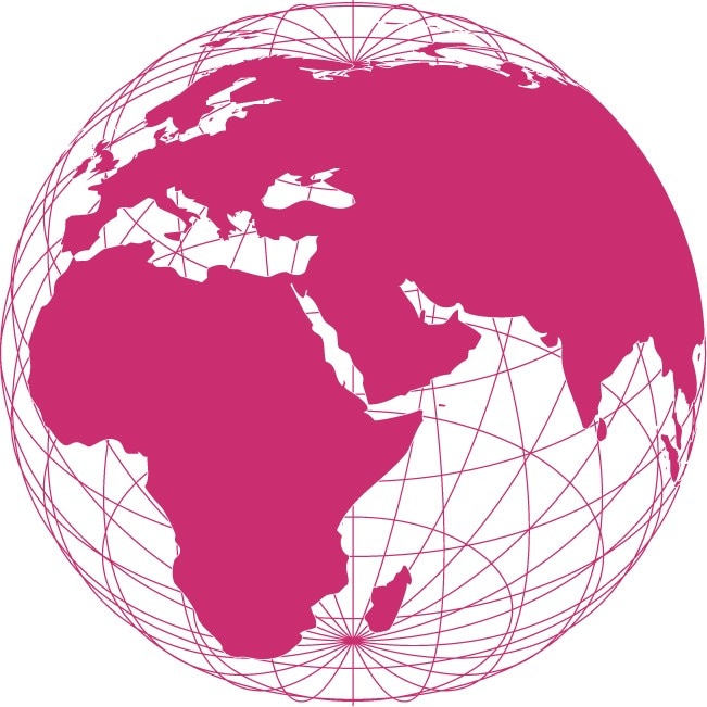 Earth - Sticker Decorativ - Magenta - 110 x 110 cm